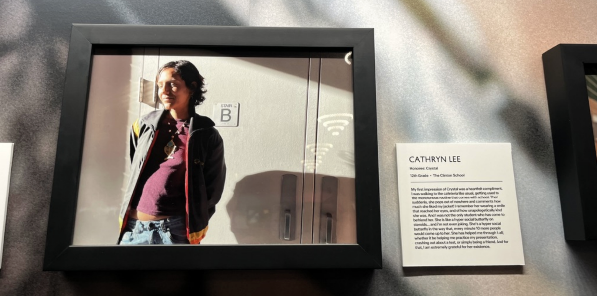 Clintonian Cathryn Lee’s portrait of Crystal as shown in the Dear New York Exhibit