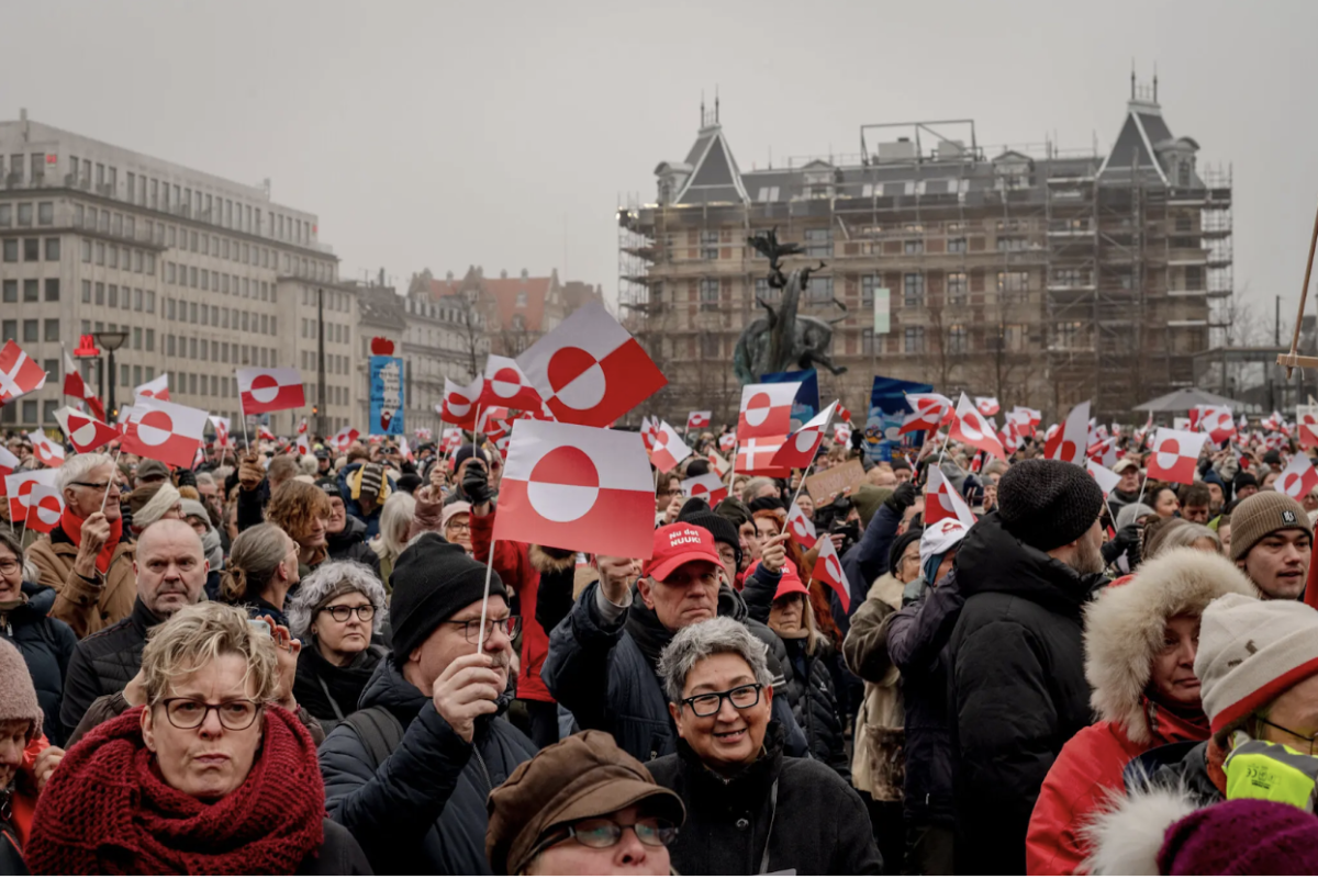 Anti-Trump protest at City Hall in Denmark, Copenhagen 